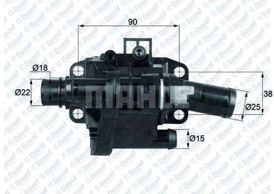 MAHLE TH4183 Termostat (83c) Berlingo-C3-C4-C5-Jumpy-Xsara 1.6 Hdi-Fiesta-Focus-Cmax 1.6 Tdci-P206-P207-P307-P4